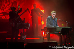 Band getting the fans to clap along during the Bryan Ferry concert at Uptown Theater in Kansas City on March 24, 2017, Kansas City concert photography.