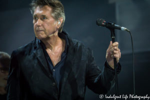 British rock legend Bryan Ferry live at Uptown Theater on March 24, 2017, Kansas City concert photography.