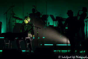 Bryan Ferry and band silhouette at Uptown Theater in Kansas City on March 24, 2017, Kansas City concert photography.