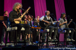 Bruce Watson, Mick Jones and Kelly Hansen of Foreigner with School of Rock Kansas City at Yardley Hall inside JCCC in Overland Park, KS on November 18, 2016, Kansas City concert photography.