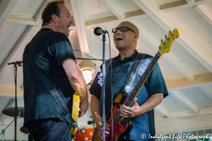 Jim Babjak and Severo "The Thrilla" Jornacion of The Smithereens at the Overland Park Fall Festival, Kansas City concert photography.