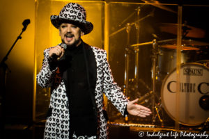 Boy George of Culture Club at Kauffman Center for the Performing Arts, Kansas City concert photography.