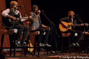 Mick Jones, Kelly Hansen and Jeff Pilson of Foreigner at Yardley Hall inside JCCC in Overland Park, KS on November 18, 2016, Kansas City concert photography.