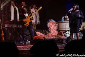 Patti LaBelle and band live inside Muriel Kauffman Theatre at Kauffman Center for the Performing Arts on March 17, 2017, Kansas City concert photography