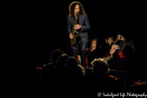 Jazz legend Kenny G entering through the crowd inside Muriel Kauffman Theatre at Kauffman Center for the Performing Arts in Kansas City, MO on May 24, 2017 - Kansas City Concerts