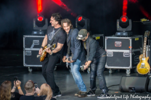 Rick Springfield and guitarists at Starlight Theatre May 5, 2017, Kansas City concert photography.