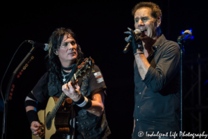 Kelly Keagy of Night Ranger performing "Sister Christian" with Keri Kelly on acoustic guitar at Old Shawnee Days in Shawnee, KS on June 3, 2017.