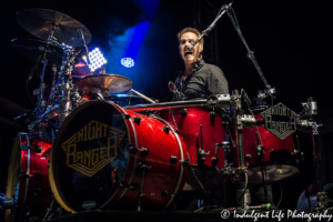 Drummer Kelly Keagy of Night Ranger live in concert at Old Shawnee Days in Shawnee, KS on June 3, 2017.