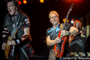 Keri Kelli, Brad Gillis and Jack Blades of Night Ranger live in concert at Old Shawnee Days in Shawnee, KS on June 3, 2017.