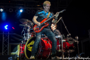 Guitarist Brad Gillis and drummer Kelly Keagy of Night Ranger live in concert at Old Shawnee Days in Shawnee, KS on June 3, 2017.