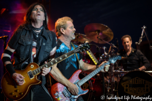 Keri Kelli, Brad Gillis and Kelly Keagy of Night Ranger performing at Old Shawnee Days in Shawnee, KS on June 3, 2017.