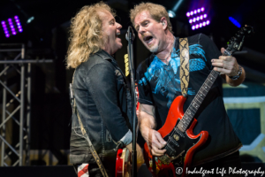 Jack Blades and Brad Gillis of Night Ranger performing at Old Shawnee Days in Shawnee, KS on June 3, 2017.