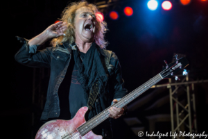 Jack Blades of Night Ranger performing at Old Shawnee Days in Shawnee, KS on June 3, 2017.