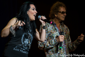 Stephanie Calver and Mickey Thomas of Starship live in concert at Ameristar Casino in Kansas City, Missouri on June 10, 2017.