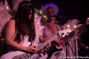 Corey's Angel Jimena Fosado shredding the guitar live at recordBar in Kansas City, MO on July 7, 2017 | Corey Feldman & The Angels on "Corey's Heavenly Tour: Angelic 2 The U.S."