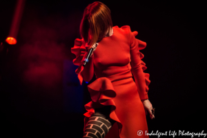 Garbage lead singer Shirley Mason performing live at Kauffman Center for the Performing Arts in Kansas City, MO on July 18, 2017.