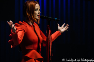 Lead singer Shirley Manson of Garbage performing live at Kauffman Center for the Performing Arts in Kansas City, MO on July 18, 2017.