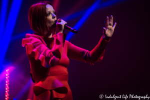 Garbage vocalist Shirley Manson performing live at Kauffman Center for the Performing Arts in Kansas City, MO on July 18, 2017.