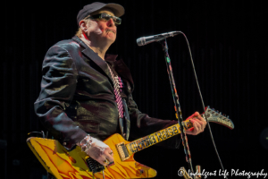 Guitarist Rick Nielsen of Cheap Trick on the Foreigner 40th anniversary tour at Starlight Theatre in Kansas City, MO on August 15, 2017.