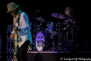 Tom Petersson and Daxx Nielsen of Cheap Trick on the Foreigner 40th anniversary tour at Starlight Theatre in Kansas City, MO on August 15, 2017.