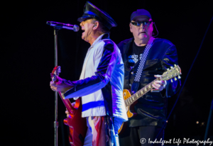 Vocalist Robin Zander and guitarist Rick Nielsen of Cheap Trick on the Foreigner 40th anniversary tour at Starlight Theatre in Kansas City, MO on August 15, 2017.
