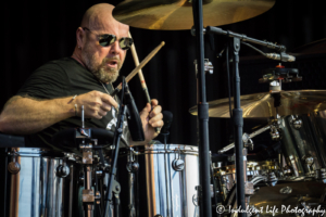 Drummer Jason Bonham and his Led Zeppelin Experience on the Foreigner 40th anniversary tour at Starlight Theatre in Kansas City, MO on August 15, 2017.