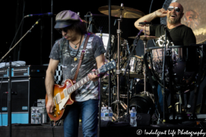 Jason Bonham and Tony Catania of Jason Bonham's Led Zeppelin Experience live in concert on the Foreigner 40th anniversary tour at Starlight Theatre in Kansas City, MO on August 15, 2017.