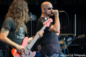 Dorian Heartsong and James Dylan of Jason Bonham's Led Zeppelin Experience on the Foreigner 40th anniversary tour at Starlight Theatre in Kansas City, MO on August 15, 2017.