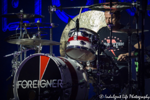 Drummer Chris Frazier of Foreigner live at Starlight Theatre in Kansas City, MO on August 15, 2017 | Foreigner 40th Anniversary Tour