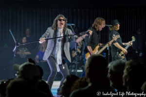 Kelly Hansen, Jeff Pilson and Tom Gimbel of Foreigner live at Starlight Theatre in Kansas City, MO on August 15, 2017 | Foreigner 40th Anniversary Tour