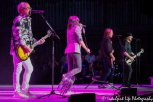 Mick Jones, Kelly Hansen, Jeff Pilson and Tom Gimbel of Foreigner live at Starlight Theatre in Kansas City, MO on August 15, 2017 | Foreigner 40th Anniversary Tour