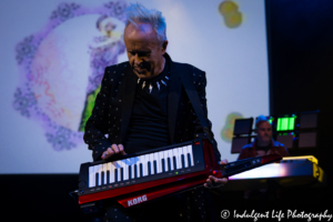 Howard Jones playing the keytar on the Retro Futura 2017 tour in St. Charles, MO on August 19, 2017.