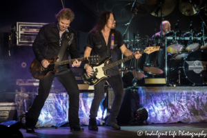 Don Barnes, Barry Dunaway and Gary Moffatt of southern rock band 38 Special live at Riverside Music Fest 2017 in Riverside, MO on September 16, 2017.