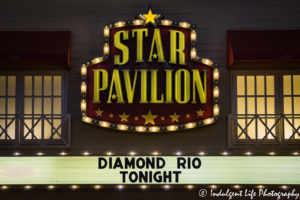 St Pavilion marquee featuring Diamond Rio live at Ameristar Casino Hotel Kansas City on October 28, 2017.