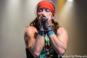 Bret Michaels passionate in his performance at Star Pavilion inside of Amerstar Casino in Kansas City, MO on November 11, 2017 | Ameristar Casino Events - Bret Michaels Tour - Veterans Day 2017
