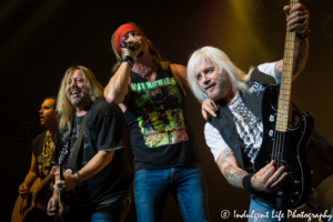 Bret Michaels performing live with his guitar tech, Pete Evick and Eric Brittingham at Amerstar Casino in Kansas City, MO on November 11, 2017 | Ameristar Casino Events - Bret Michaels Band - Veterans Day 2017