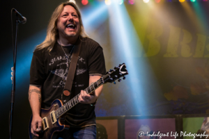 Guitarist Pete Evick of the Bret Michaels Band performing live at Ameristar Casino Hotel Kansas City on November 11, 2017 | Ameristar Casino Events - Bret Michaels Tour - Veterans Day 2017