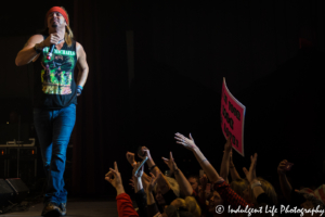 Bret Michaels strutting on stage at Star Pavilion inside of Amerstar Casino Hotel Kansas City on November 11, 2017 | Ameristar Casino Events - Bret Michaels Band - Veterans Day 2017