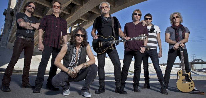 Foreigner brings its "Juke Box Heroes Tour" to Starlight Theatre in Kansas City, MO on July 17, 2018.