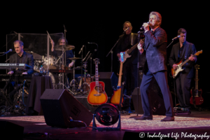 Peter Ceter and band performing "Glory of Love" in concert at Kauffman Center for the Performing Arts on February 18, 2018