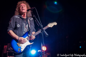 Iconic hard rock and heavy metal frontman and lead guitarist Dave Meniketti of hard rock band Y&T performing live at VooDoo Lounge inside Harrah's North Kansas City Hotel & Casino on March 8, 2018.