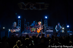 Hard rock band Y&T performing live in concert at VooDoo Lounge inside Harrah's North Kansas City Hotel & Casino on March 8, 2018.
