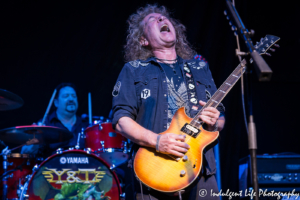Frontman Dave Meniketti and drummer Mike Vanderhule of hard rock band Y&T live in concert at VooDoo Lounge inside Harrah's North Kansas City Hotel & Casino on March 8, 2018.
