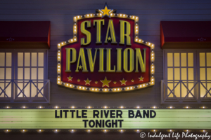 Star Pavilion marquee featuring Little River Band live at Ameristar Casino in Kansas City, MO on May 4, 2018.