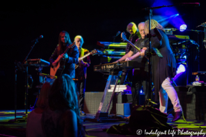 YES band members Jon Davison, Steve Howe, Geoff Downes, Tony Kaye and Billy Sherwood live in concert at Midland Theatre in Kansas City, MO on June 10, 2018.
