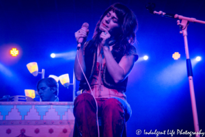 Jenny Lewis and boyfriend in concert together in Kansas City, MO at The Truman downtown music venue on July 10, 2018.