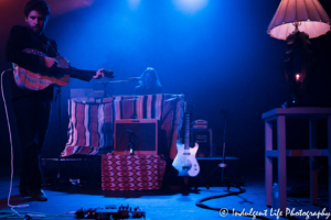 Guitarist and keyboard player for the Jenny Lewis band performing live in Kansas City, MO at The Truman downtown music venue on July 10, 2018.