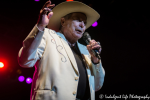 Mickey Gilley live in concert during the Urban Cowboy reunion set at Ameristar Casino in Kansas City, MO on July 13, 2018.
