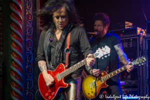 Guitarists Steve Stevens and Paul Trudeau in concert together at Uptown Theater in Kansas City, MO on September 21, 2018.