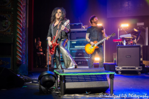 Guitar players Steve Stevens and Paul Trudeau performing together at Uptown Theater in Kansas City, MO on September 21, 2018.